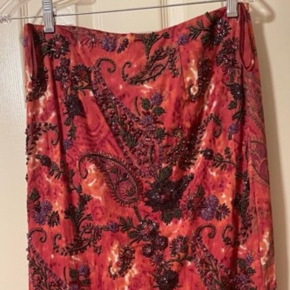 Heavily beaded skirt